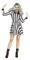 The Costume Center Black and White Striped Ghost Women Adult Halloween Costume - Large